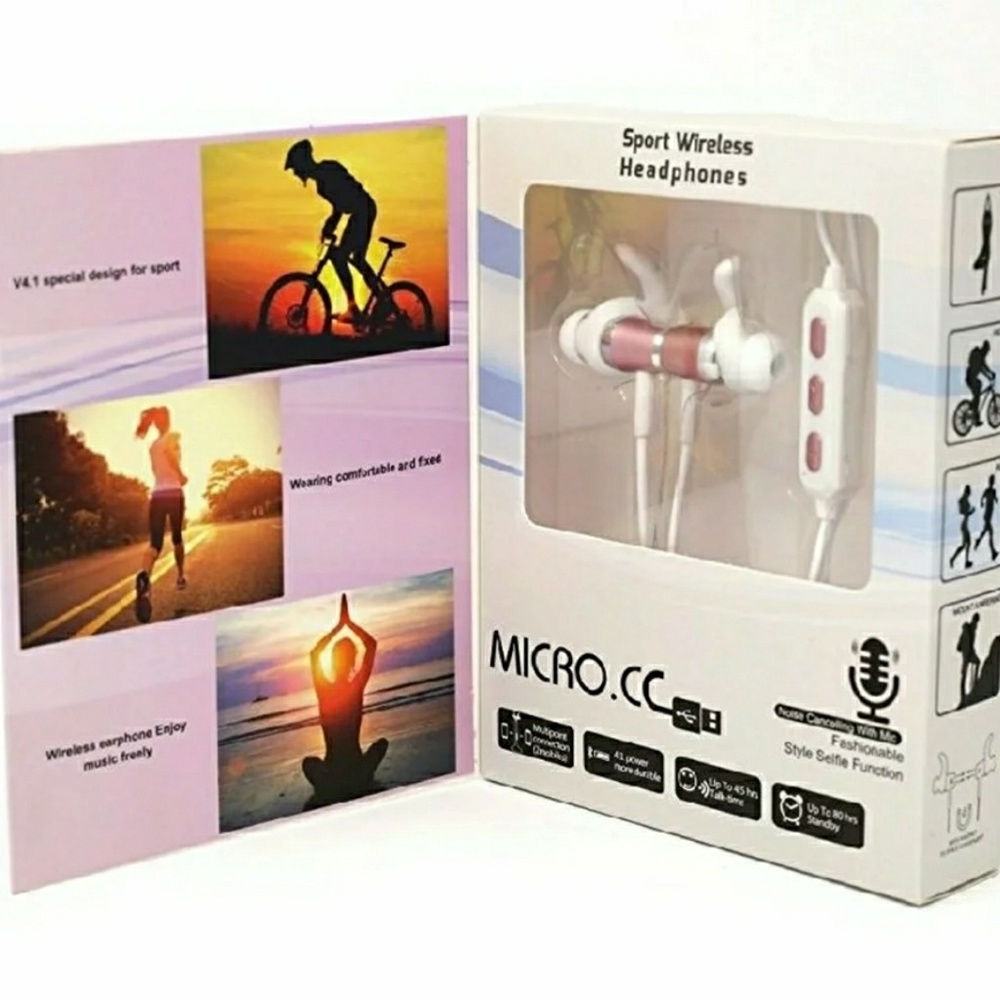 Wireless Sports Headphones (Rose Gold)